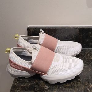 Sorel Kinetic Impact Strap Pink & White Athletic Sneakers Sz 8.5 Like New
